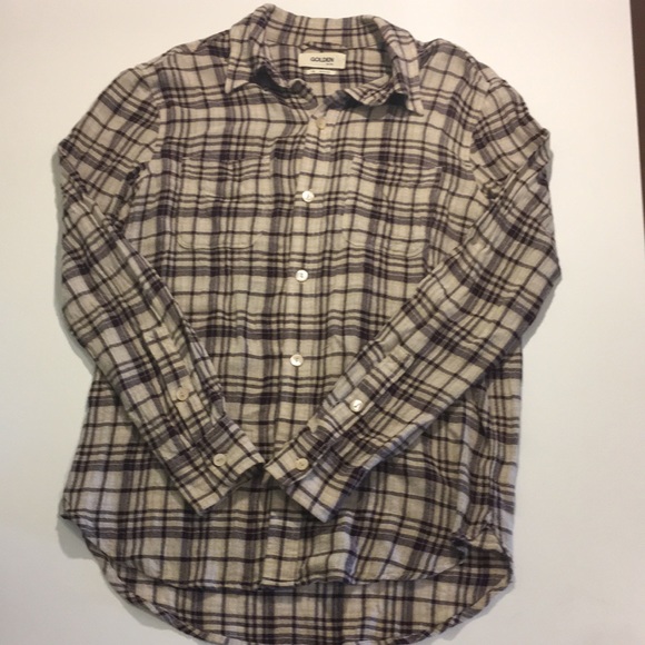 Aritzia Golden by TNA Plaid button up shirt - Picture 3 of 6